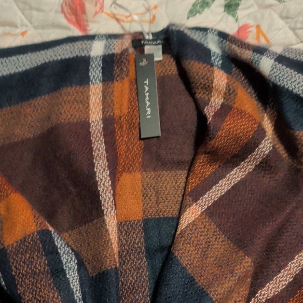 Tahari Multicolor Plaid Wrap